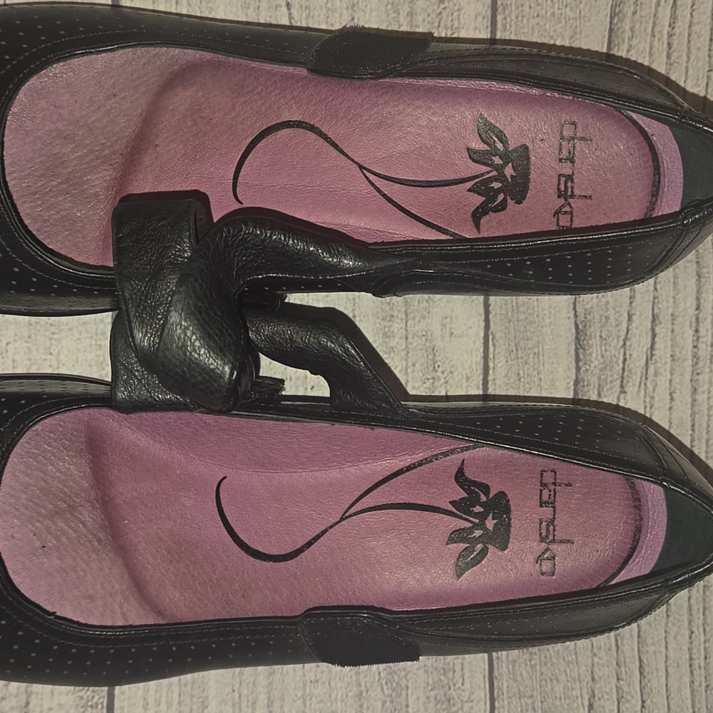 Dansko Women's Deidra Mary Jane Leather Flats Black Size EU 38 - Picture 6 of 9